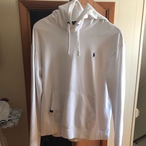 Men’s white polo hoodie